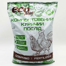 Компостированный куриный помет ECO PLUS 10 л - органическое удобрение (Эко-Азот)