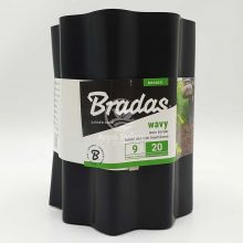 Бордюр Брадас / Bradas хвилястий газонний 9м*20см, чорний (O5BFBK 0920) Бордюрна стрічка