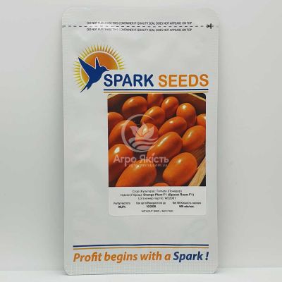 Томат Оранж Плам F1 / Orange Plum F1 500 насінин, детермінантний (Spark Seeds)