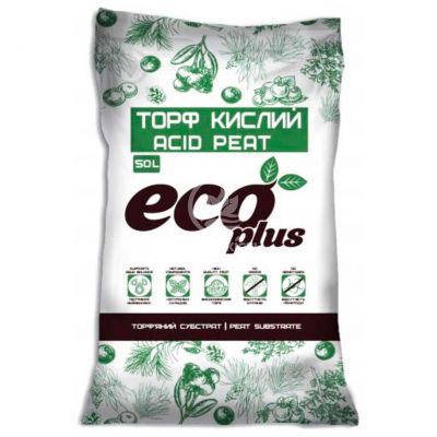 Субстрат ECO PLUS торф кислий 20 л