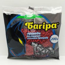 Багіра зернова суміш 200 грам, родентицид, засіб для боротьби з мишами та щурами (Ukravit)