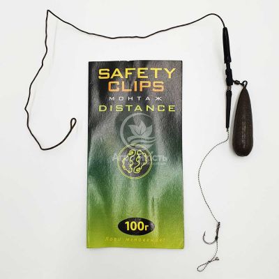 Набор грузил Safety Clips монтаж Distance 60 г – 3 шт, 100 г – 9 шт, 120 г – 9 шт, Flat 80 г – 7 шт, Grippa 100 г – 3 шт, 120 г – 4 шт (Carpe Diem)